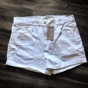 NWT Madewell High-Rise White Denim Shorts